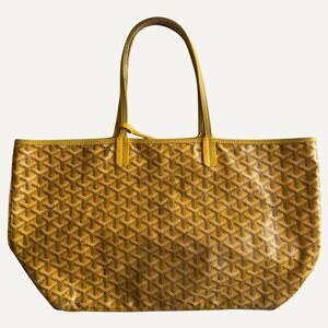 Size PM - Goyard Saint Louis Yellow PVC & Leather Tote Bag
